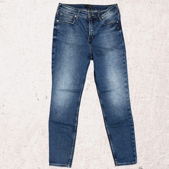 Silver Jeans Blue Ankle Cropped Denim - Picture 1 of 4